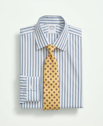 Regular-Fit Luxury Supima Cotton, Non-Iron Twill, Ainsley Collar Stripe Dress Shirt - Brooks Brothers Canada