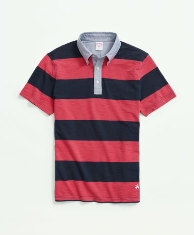 Cotton Pique Rugby Polo Shirt - Brooks Brothers Canada