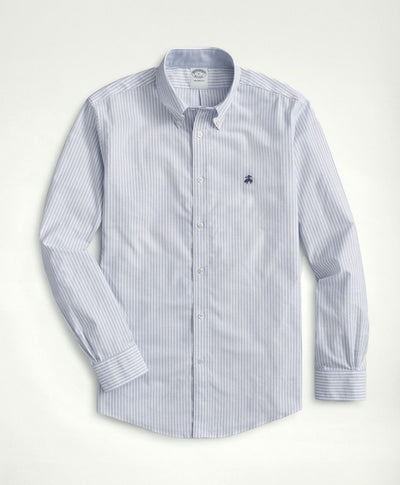 Traditional-Fit Stretch Non-Iron Oxford Button-Down Collar, Bengal Stripe Sport Shirt - Brooks Brothers Canada