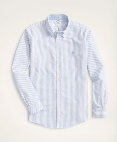 Slim-Fit Stretch Non-Iron Oxford Button-Down Collar, Bengal Stripe Sport Shirt - Brooks Brothers Canada