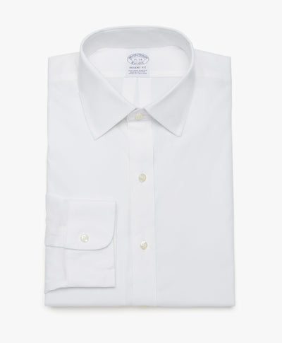Regent Regular-Fit, Stretch Supima Non-Iron, Ainsley Collar, Solid Dress Shirt - Brooks Brothers Canada