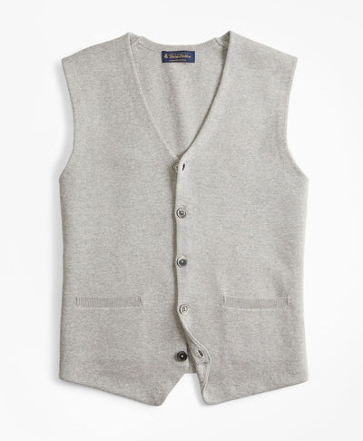 Supima® Cotton Waistcoat Sweater Vest - Brooks Brothers Canada