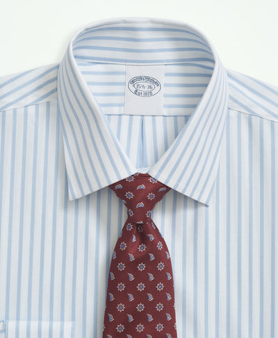 Stretch Regular-Fit Dress Shirt, Non-Iron Royal Oxford Ainsley Collar, Bengal Stripe - Brooks Brothers Canada