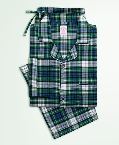 Cotton Flannel Tartan Check Pajamas - Brooks Brothers Canada