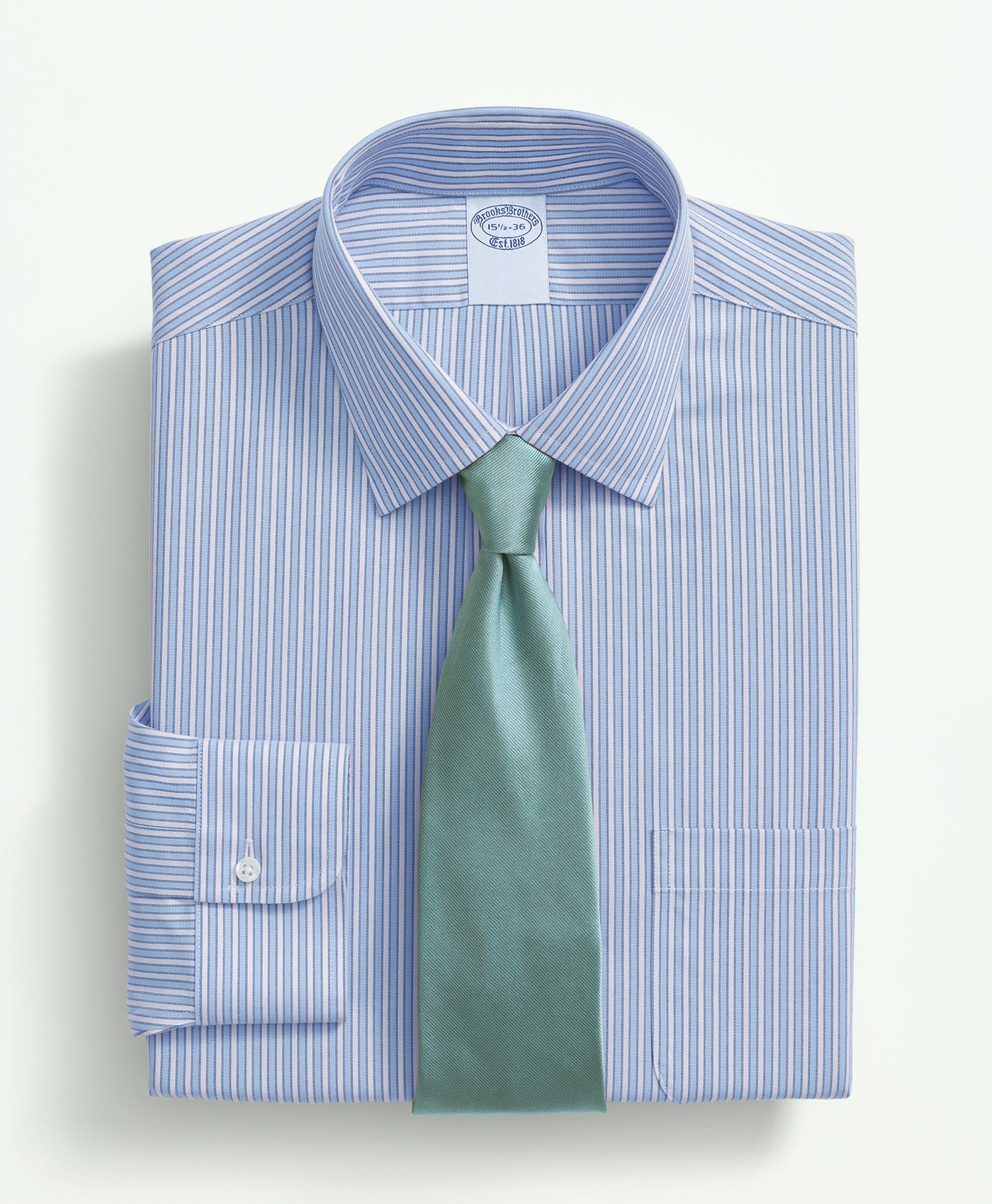 Regent Regular-Fit Non-Iron Supima Cotton Dress Shirt, Ainsley Collar - Dobby Stripe