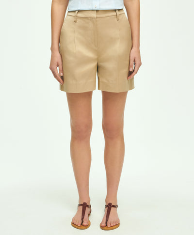 High-waist Cotton Shorts