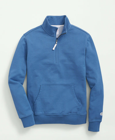 Cotton French Terry Half-Zip Sweatshirt - Brooks Brothers Canada