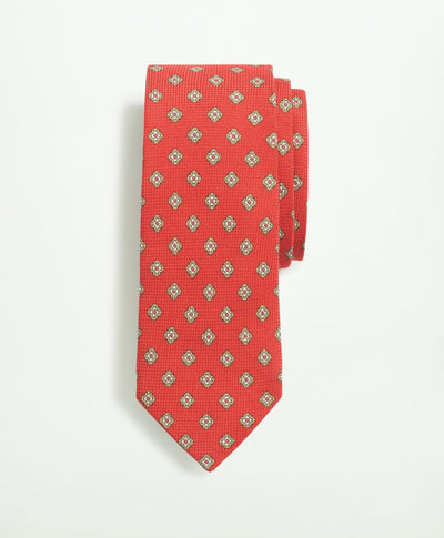 Cotton Silk Jacquard Flower Tie