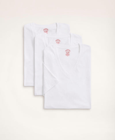 Supima Cotton Logo 3 Pack V-Neck T-Shirt Traditional Fit