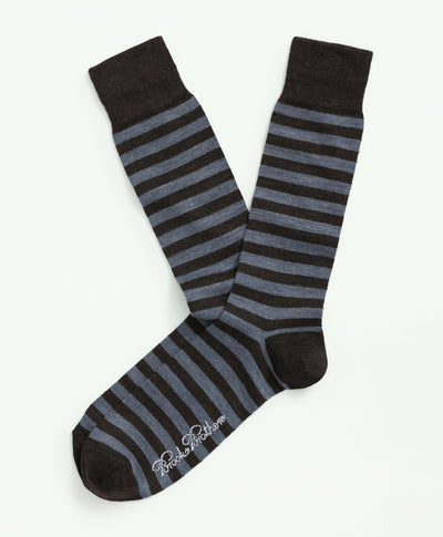 Wool Blend Feeder Stripe Socks