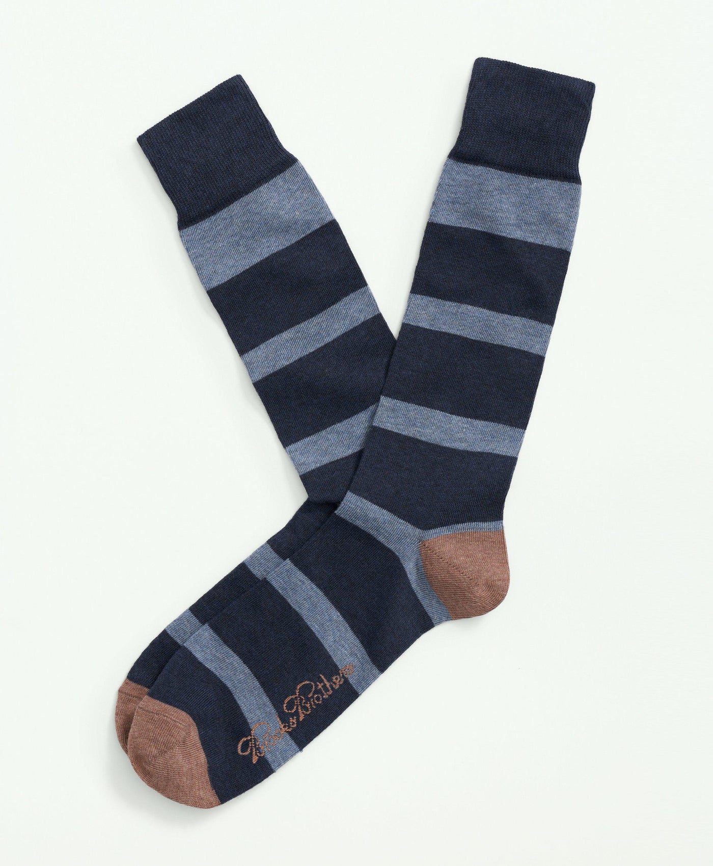 Cotton Blend BB#4 Striped Socks - Brooks Brothers Canada