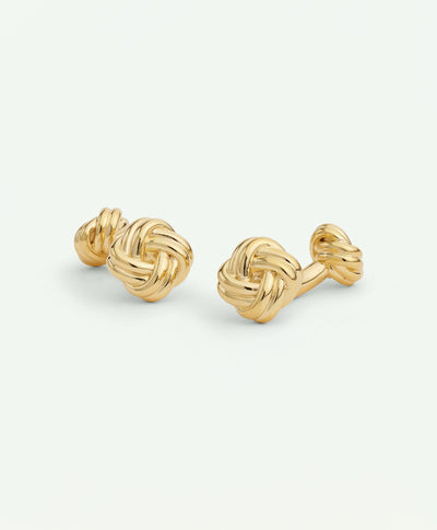 Sterling Silver Gold-Plated Knot Cufflinks - Brooks Brothers Canada