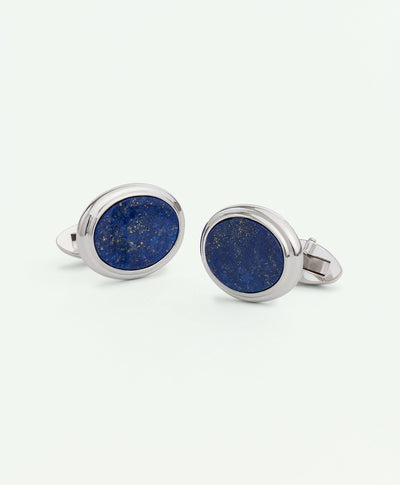 Sterling Silver Oval Rhodium-Plated Cufflinks - Brooks Brothers Canada