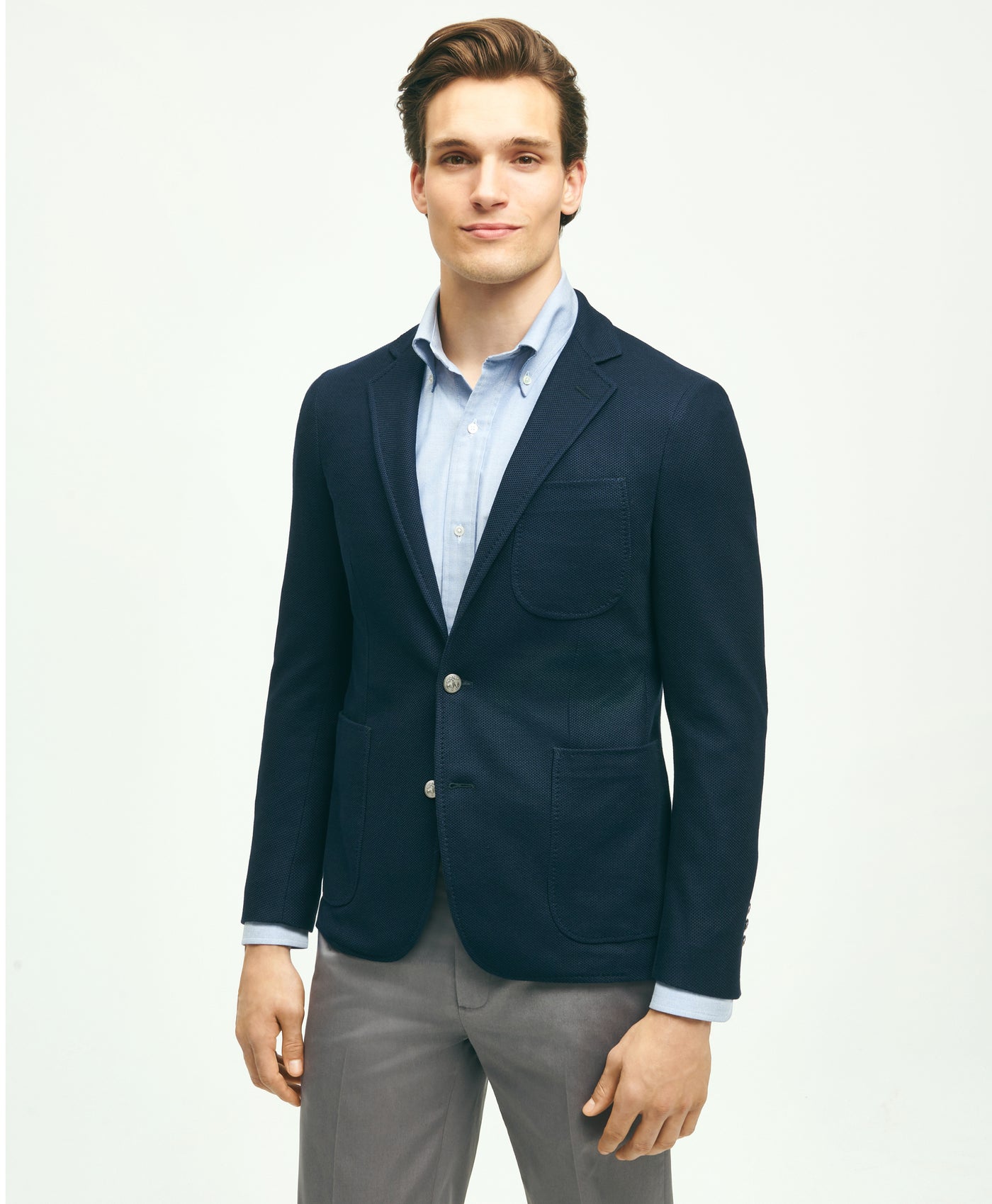 Classic Fit Cotton Pique Knit 1818 Blazer - Brooks Brothers Canada