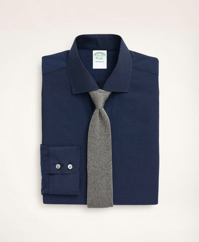 Milano Slim-Fit Dress Shirt, Dobby English Spread Collar Solid