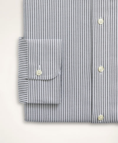 Stretch Regent Regular-Fit Dress Shirt, Non-Iron Herringbone Candy Stripe Ainsley Collar