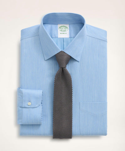 Stretch Milano Slim-Fit Dress Shirt, Non-Iron Herringbone Ainsley Collar - Brooks Brothers Canada