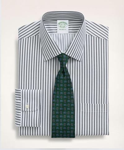 Stretch Milano Slim-Fit Dress Shirt, Non-Iron Twill Stripe  Ainsley Collar