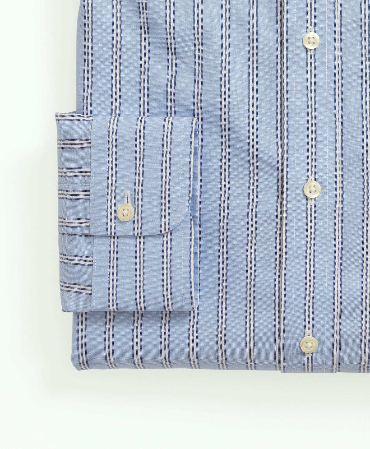 Slim-Fit Stretch Supima Cotton Non-Iron Pinpoint Oxford Button-Down Collar, BB#1 Rep Stripe Dress Shirt