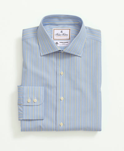 Regular-Fit Brooks Brothers X Thomas Mason Cotton Poplin English Collar, Stripe Dress Shirt