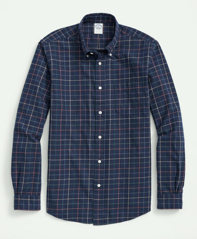 Regular-Fit Archival Brushed Twill Plaid Shirt - Brooks Brothers Canada