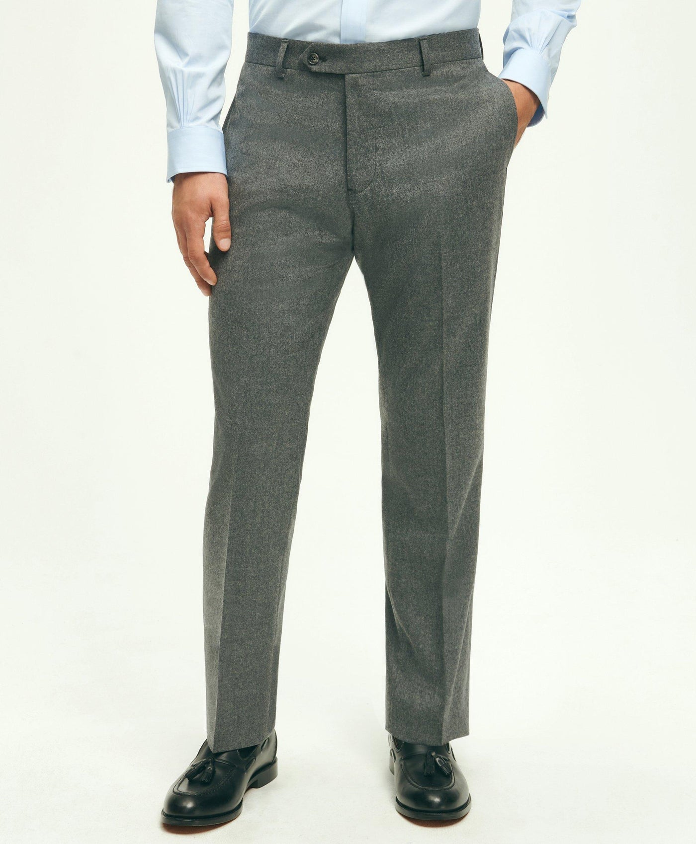 Classic Fit Wool Flannel Dress Pants - Brooks Brothers Canada