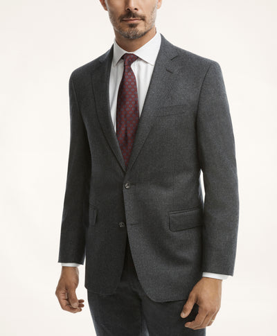 Regent Fit Wool Flannel Suit Jacket