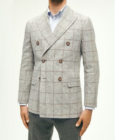 Classic Fit Merino Wool Double-Breasted Flecked Sport Coat