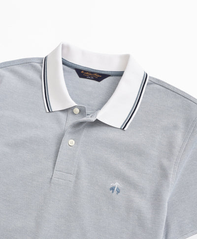 Slim-Fit Stretch Striped-Trim Polo Shirt - Brooks Brothers Canada