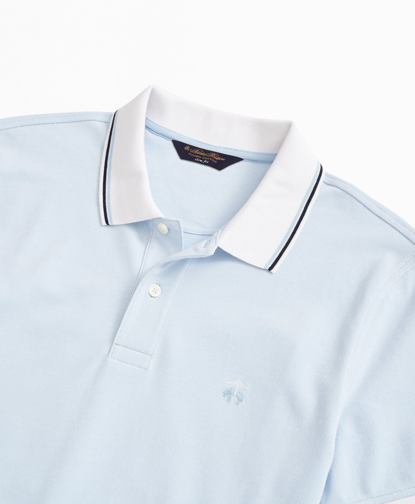 Slim-Fit Stretch Striped-Trim Polo Shirt - Brooks Brothers Canada