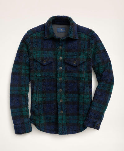 Teddy Fleece Tartan Shirt Jacket - Brooks Brothers Canada