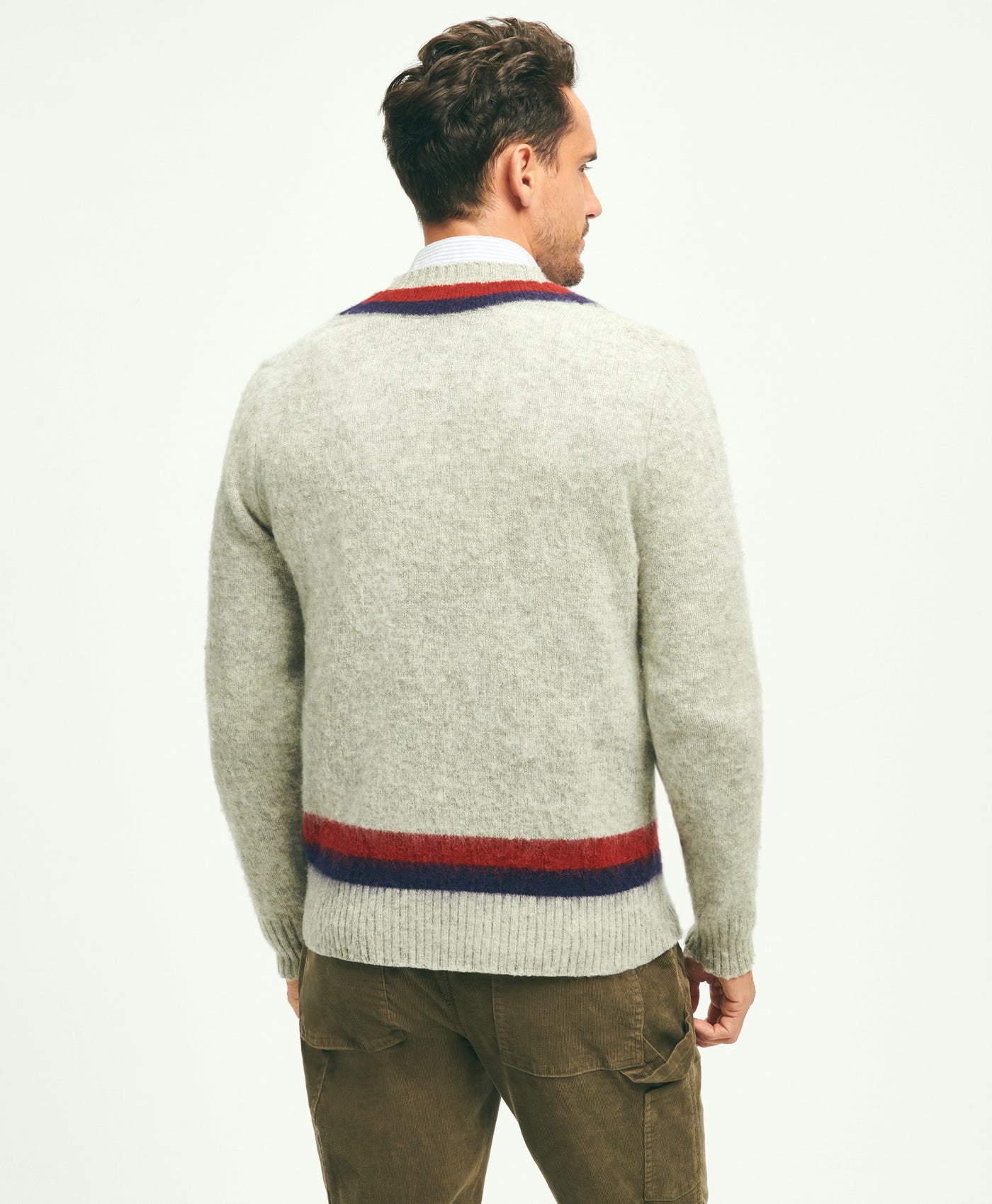 Brushed Wool Tennis Sweater - Brooks Brothers Canada