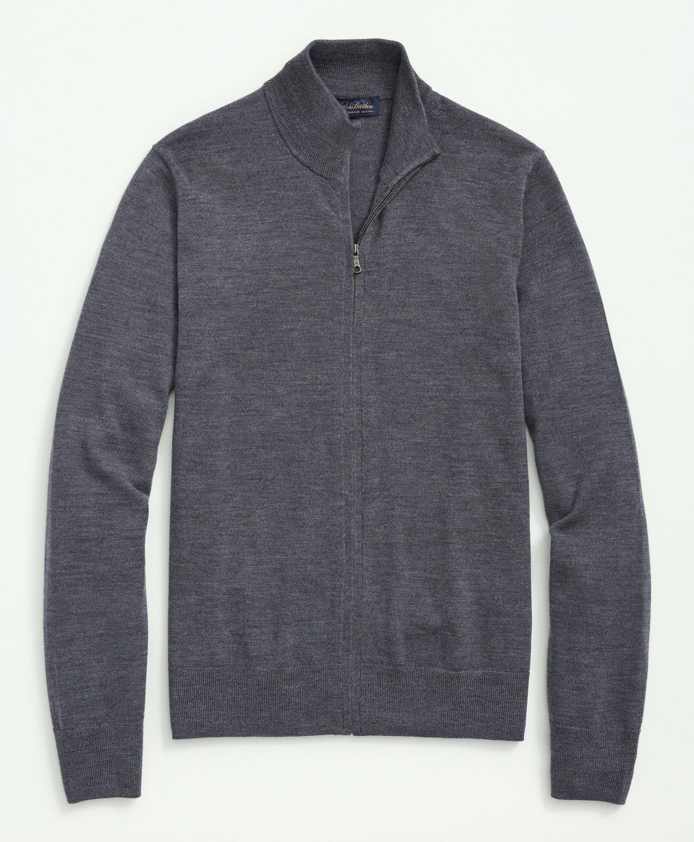 Fine Merino Wool Full Zip Sweater - Brooks Brothers Canada