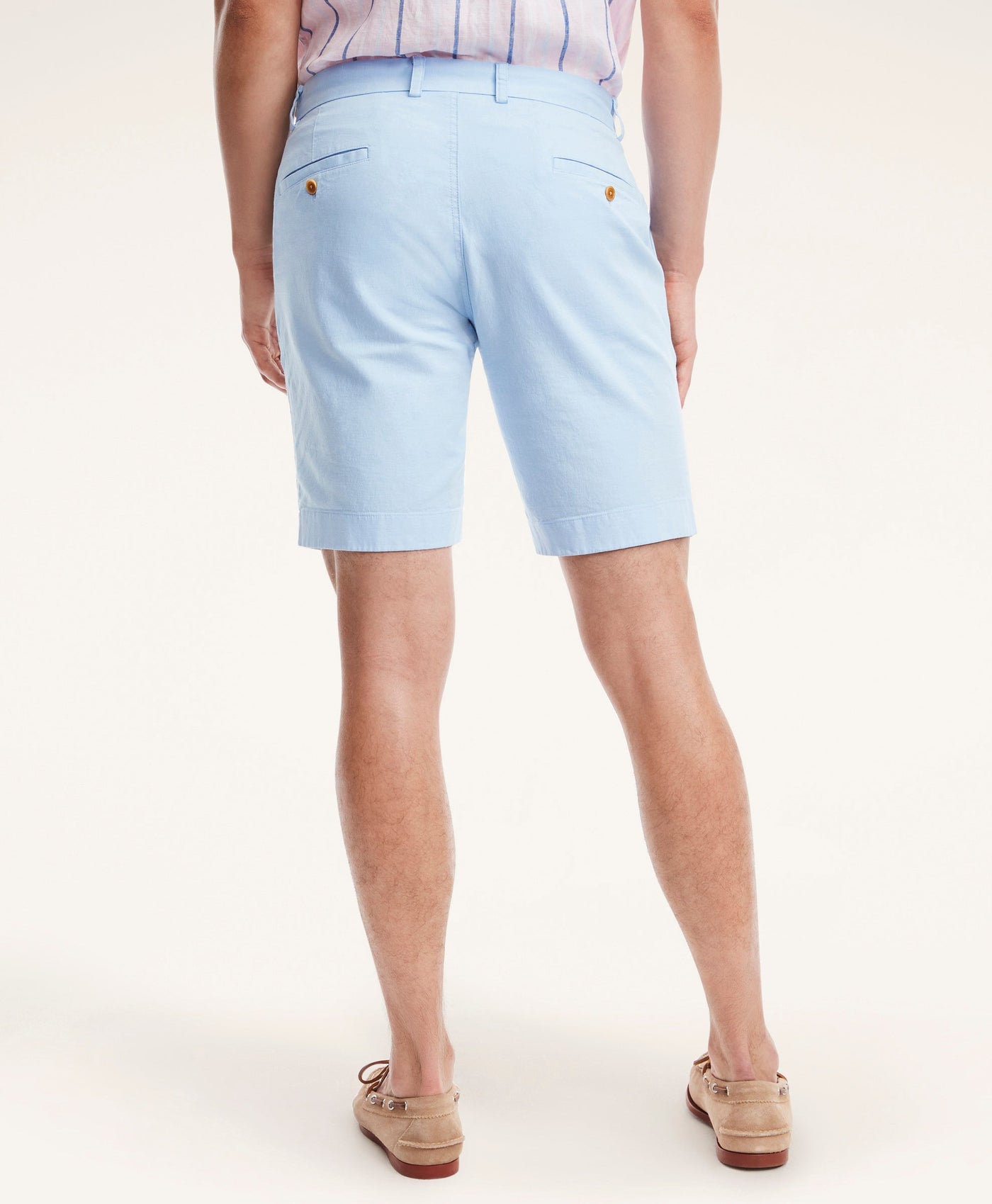 Stretch Cotton Linen Shorts - Brooks Brothers Canada