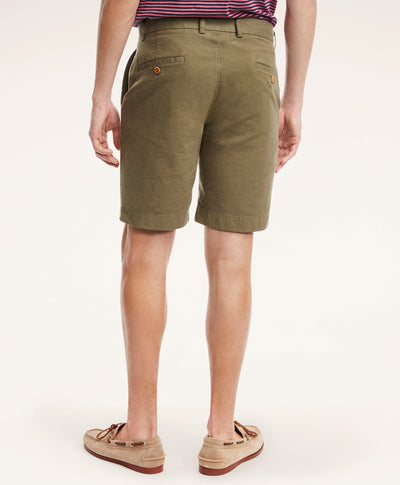 Stretch Cotton Linen Shorts - Brooks Brothers Canada