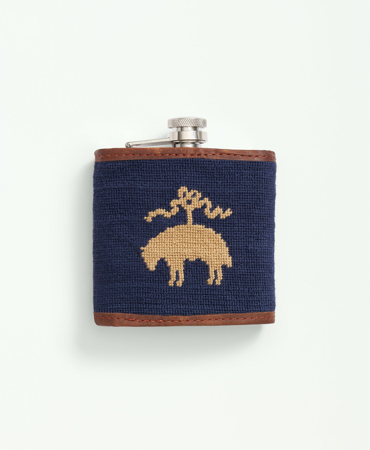 Leather Needlepoint Flask - Brooks Brothers Canada