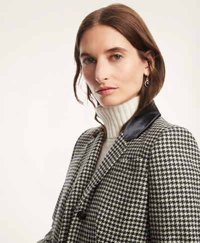 Wool Houndstooth Riding Jacket - Brooks Brothers Canada