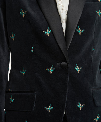 Velvet Duck Embroidered Blazer