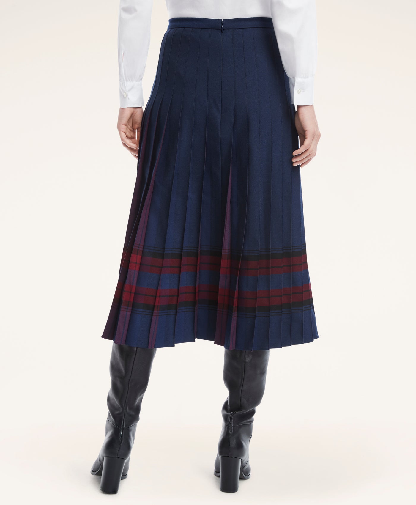 Pleated Plaid Skirt - Brooks Brothers Canada