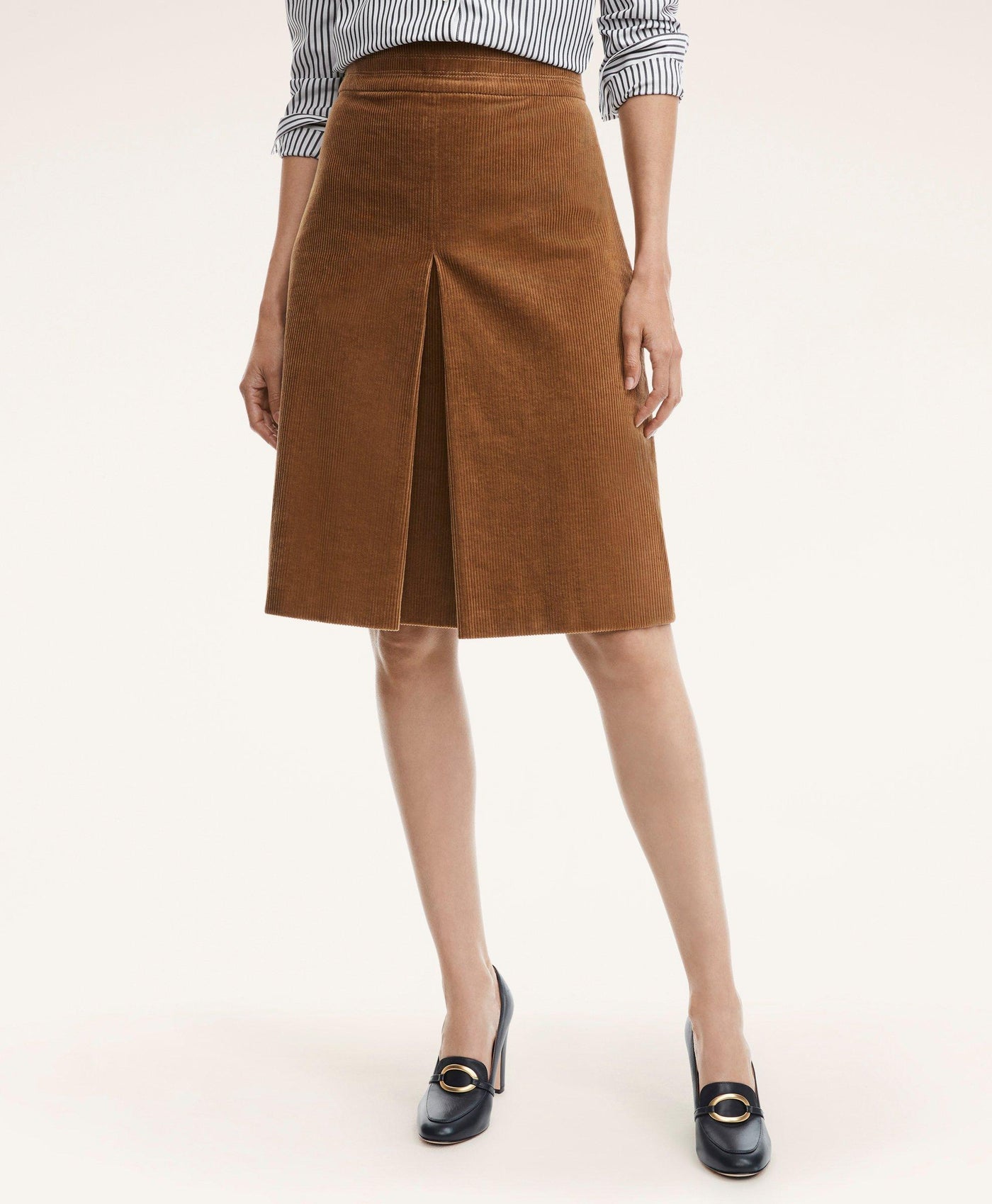 Cotton Corduroy A-Line Skirt