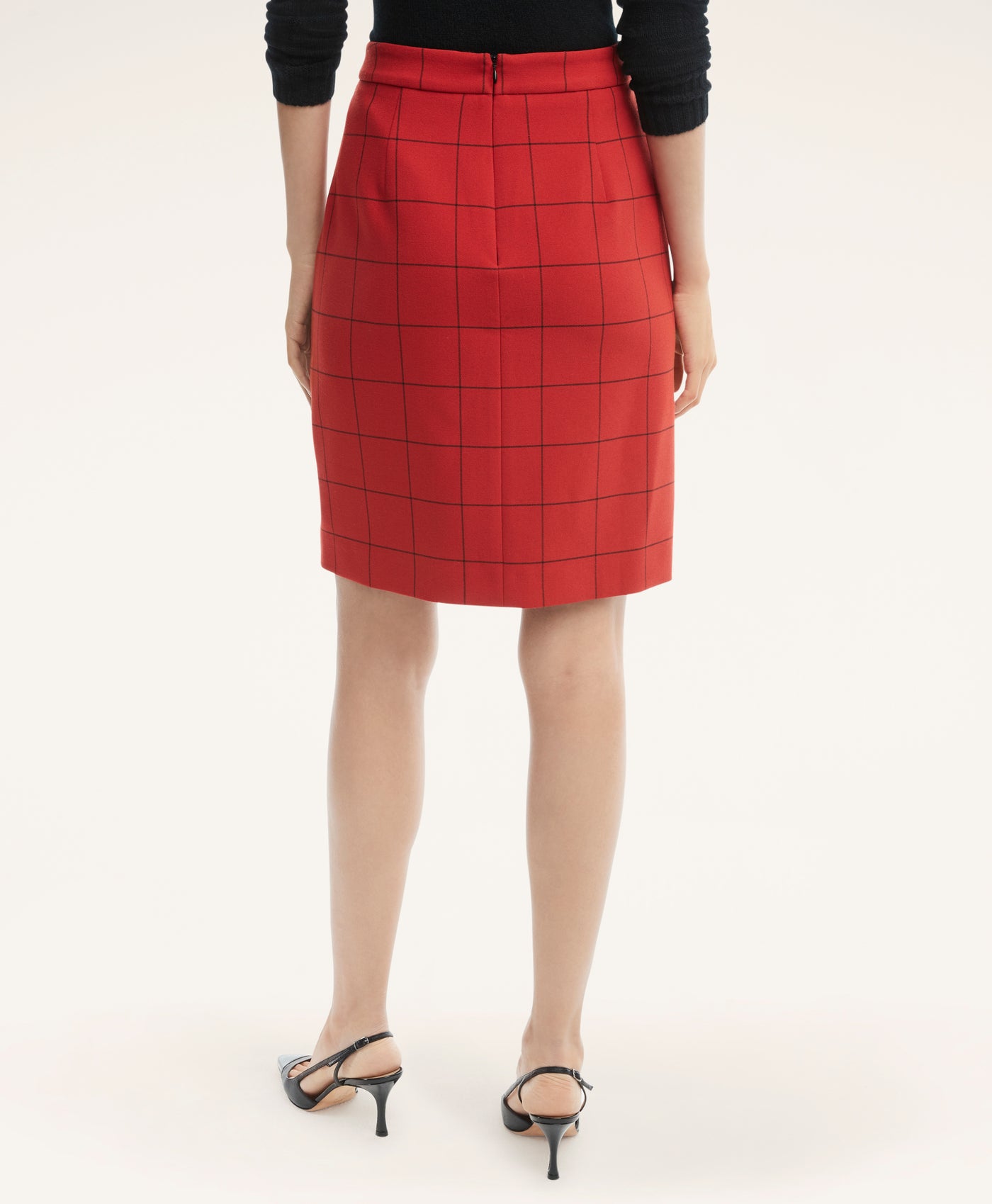 Double Weave Windowpane A-Line Skirt - Brooks Brothers Canada