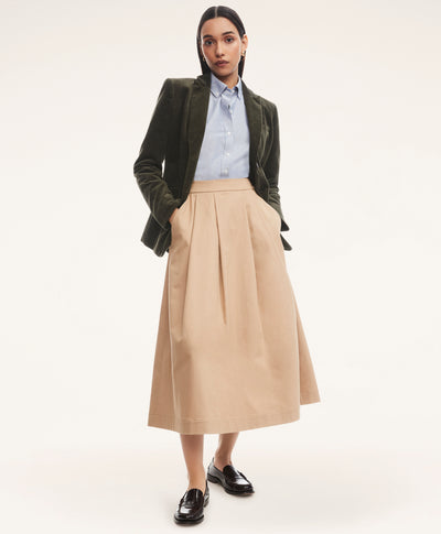 Stretch Cotton Circle Skirt - Brooks Brothers Canada