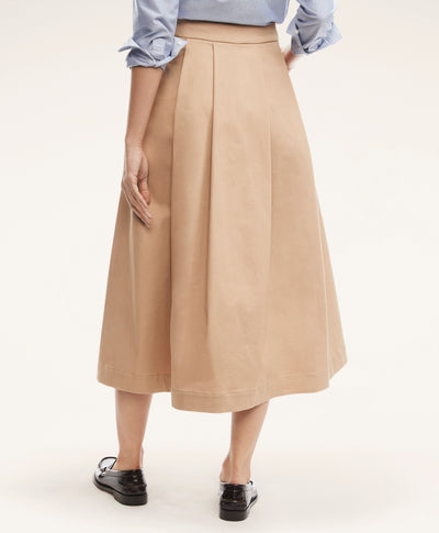 Stretch Cotton Circle Skirt
