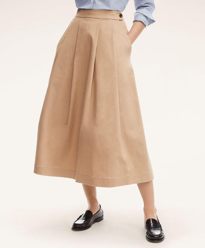 Stretch Cotton Circle Skirt