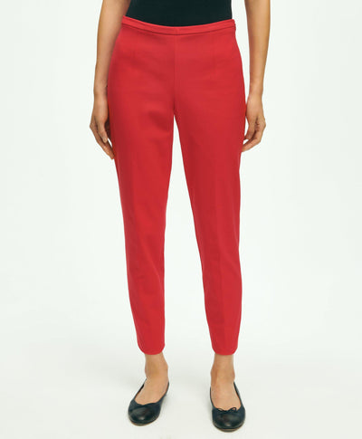 Side-Zip Stretch Cotton Pant - Brooks Brothers Canada