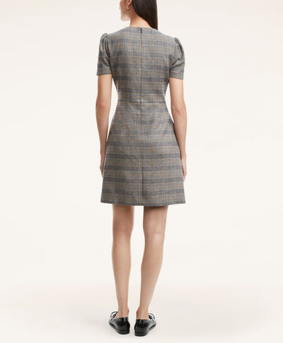 Stretch Wool Blend Tartan Dress - Brooks Brothers Canada