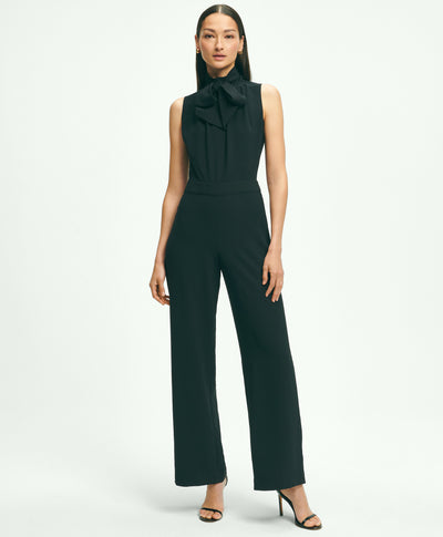 Crepe Bow Neck Jumpsuit - Brooks Brothers Canada
