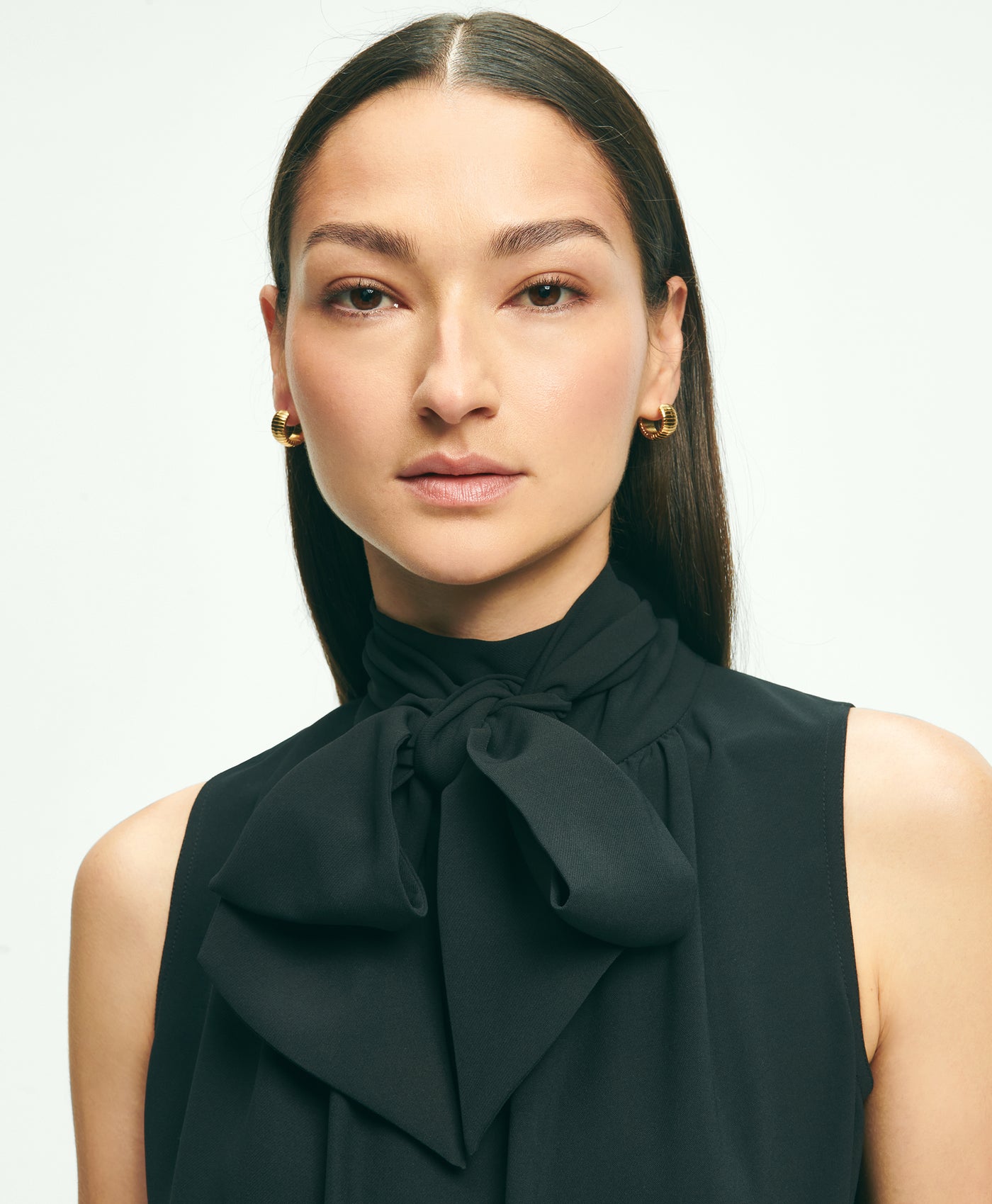 Crepe Bow Neck Jumpsuit - Brooks Brothers Canada