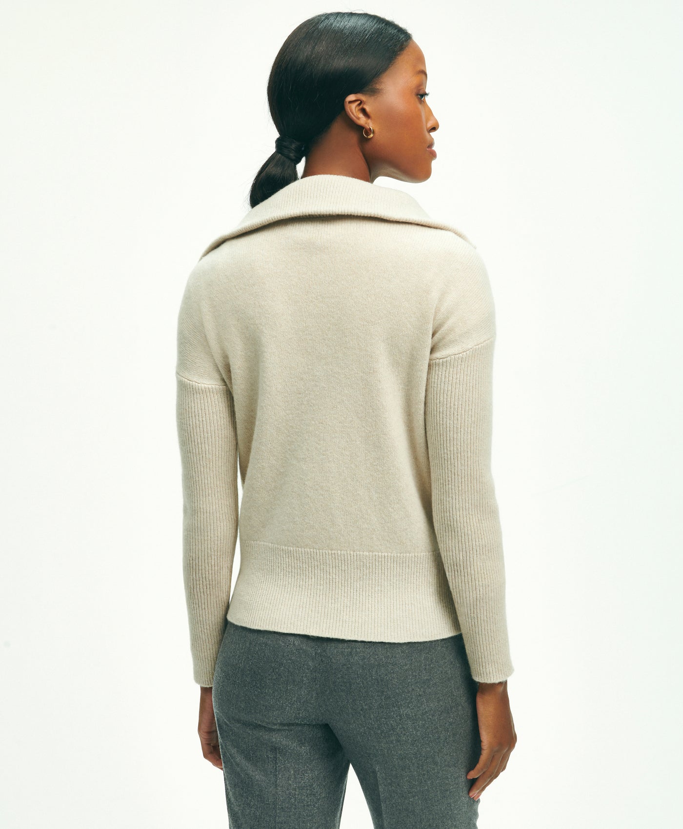 Wool Cashmere Half-Zip Sweater - Brooks Brothers Canada