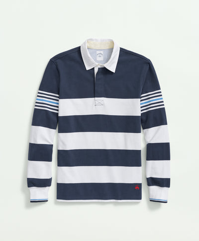 Cotton Rowing Stripe Rugby Shirt - Brooks Brothers Canada